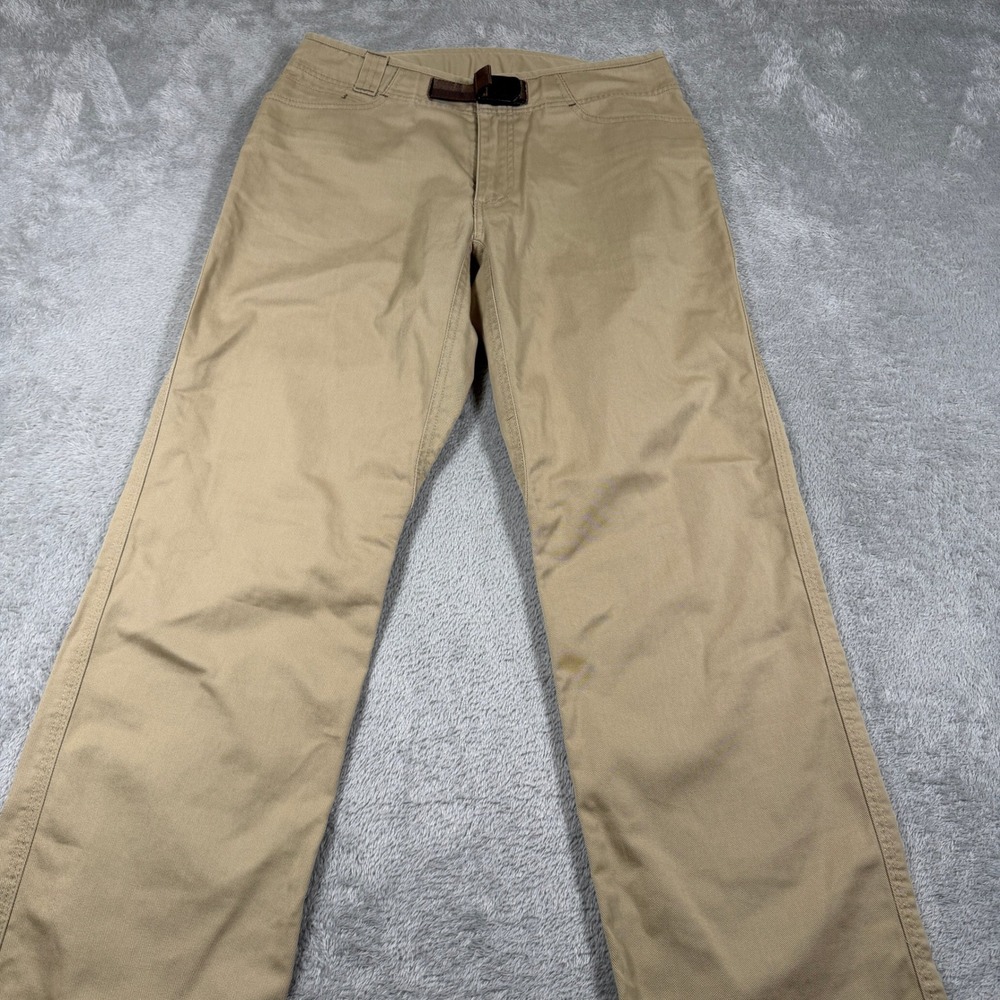 Montbell Core Spun Travel Pants Womens Small Tan Hiking Straight Belted 2105163 - Picture 3 of 10